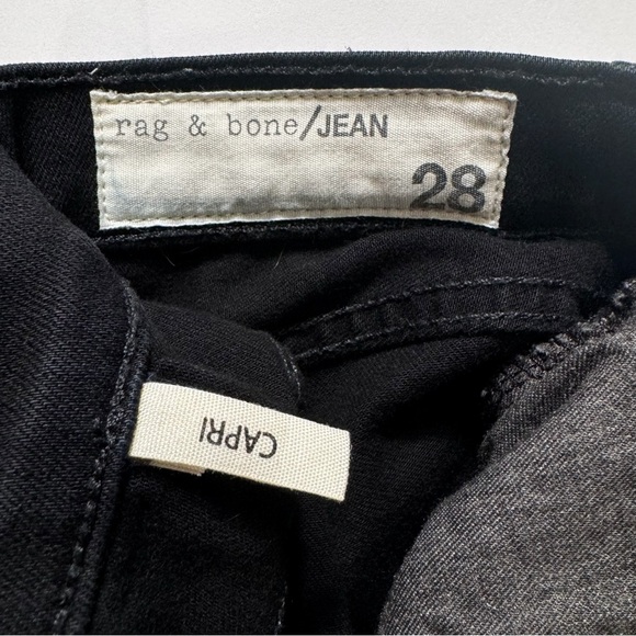 Rag & Bone Black Mid Rise Capri Cropped Skinny Jeans 28 - Picture 10 of 12